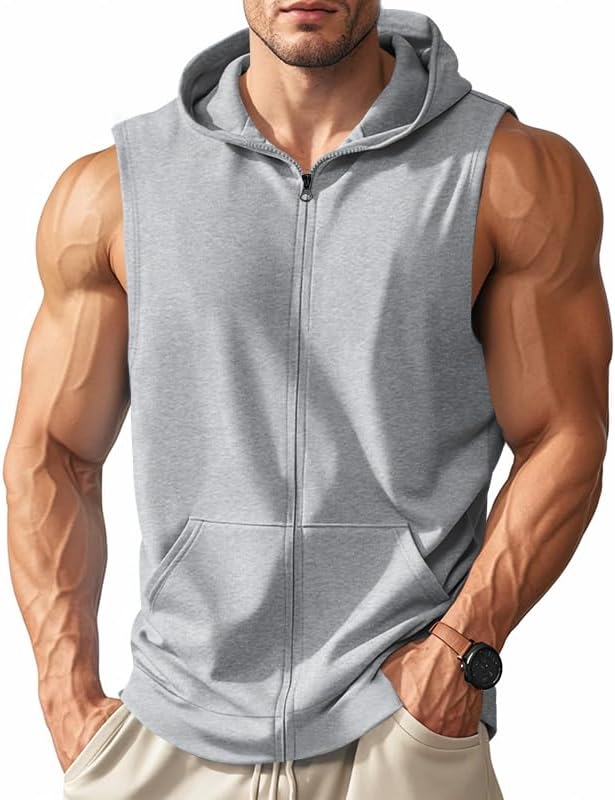 Men’s Workout Hooded Tank Tops