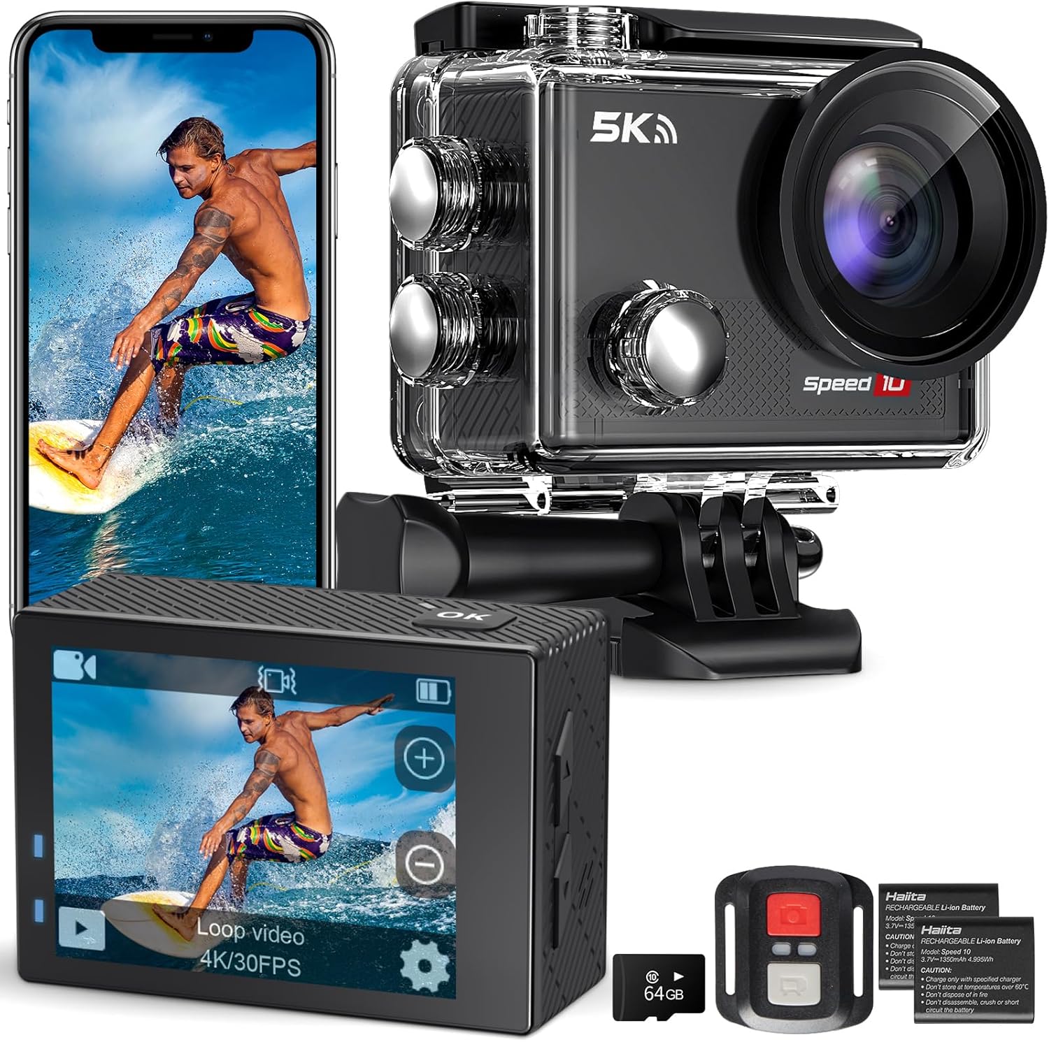 5K 30FPS Waterproof Camera Underwater