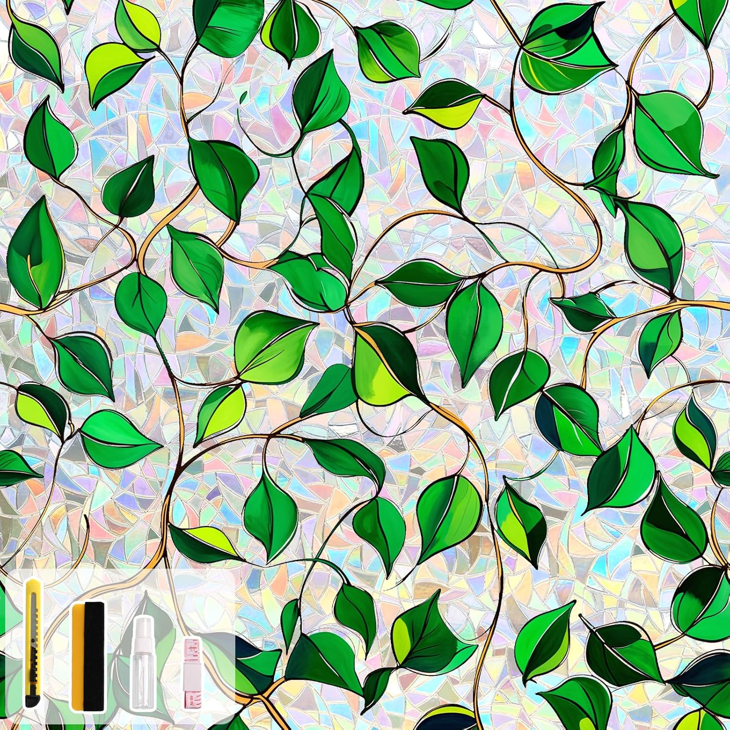 Decorative Rainbow Stained Glass Window Clings