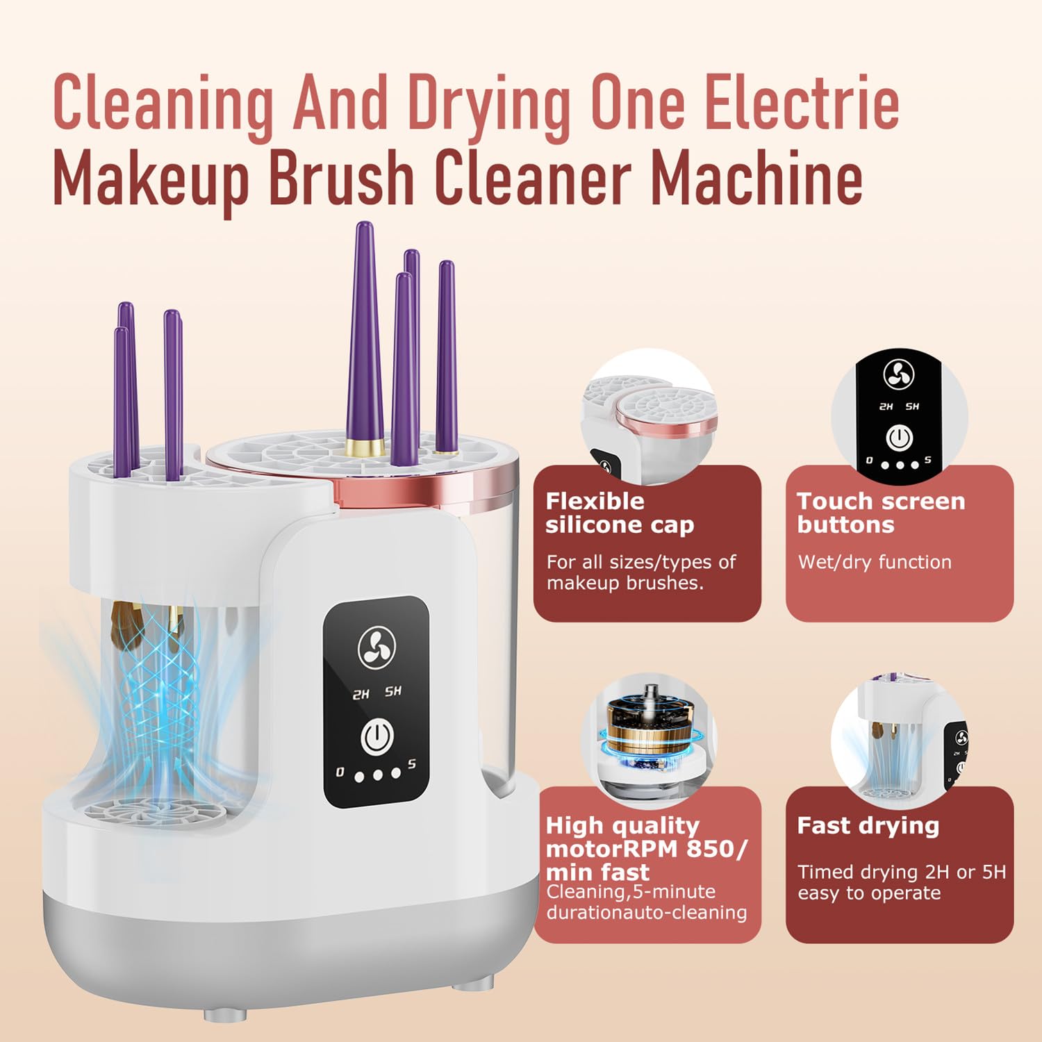 Electric Makeup Brush Cleaner Machine