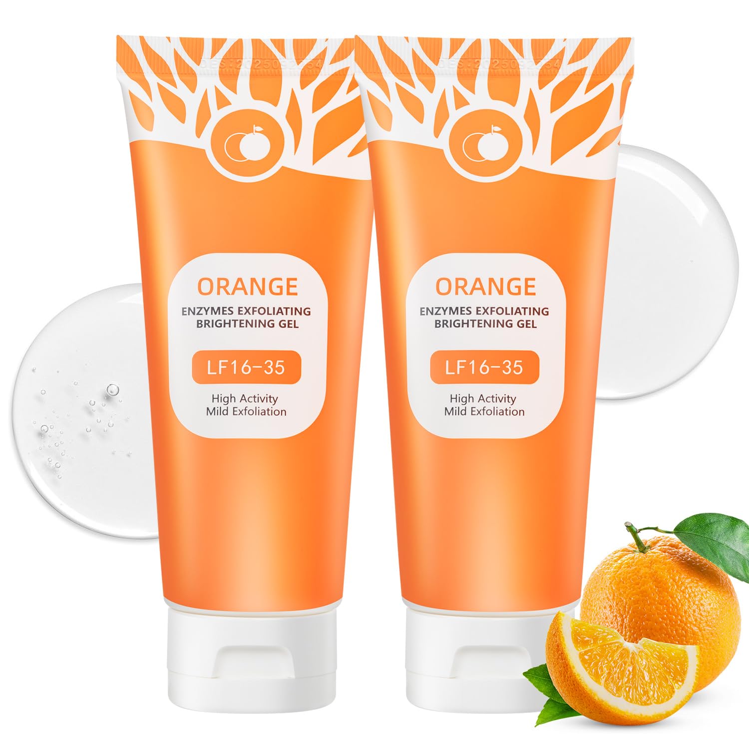 2 Pcs Orange Exfoliating Gel