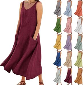 Summer Cotton Linen Long Dress