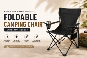 Foldable Camping Chair With Cup Holder
